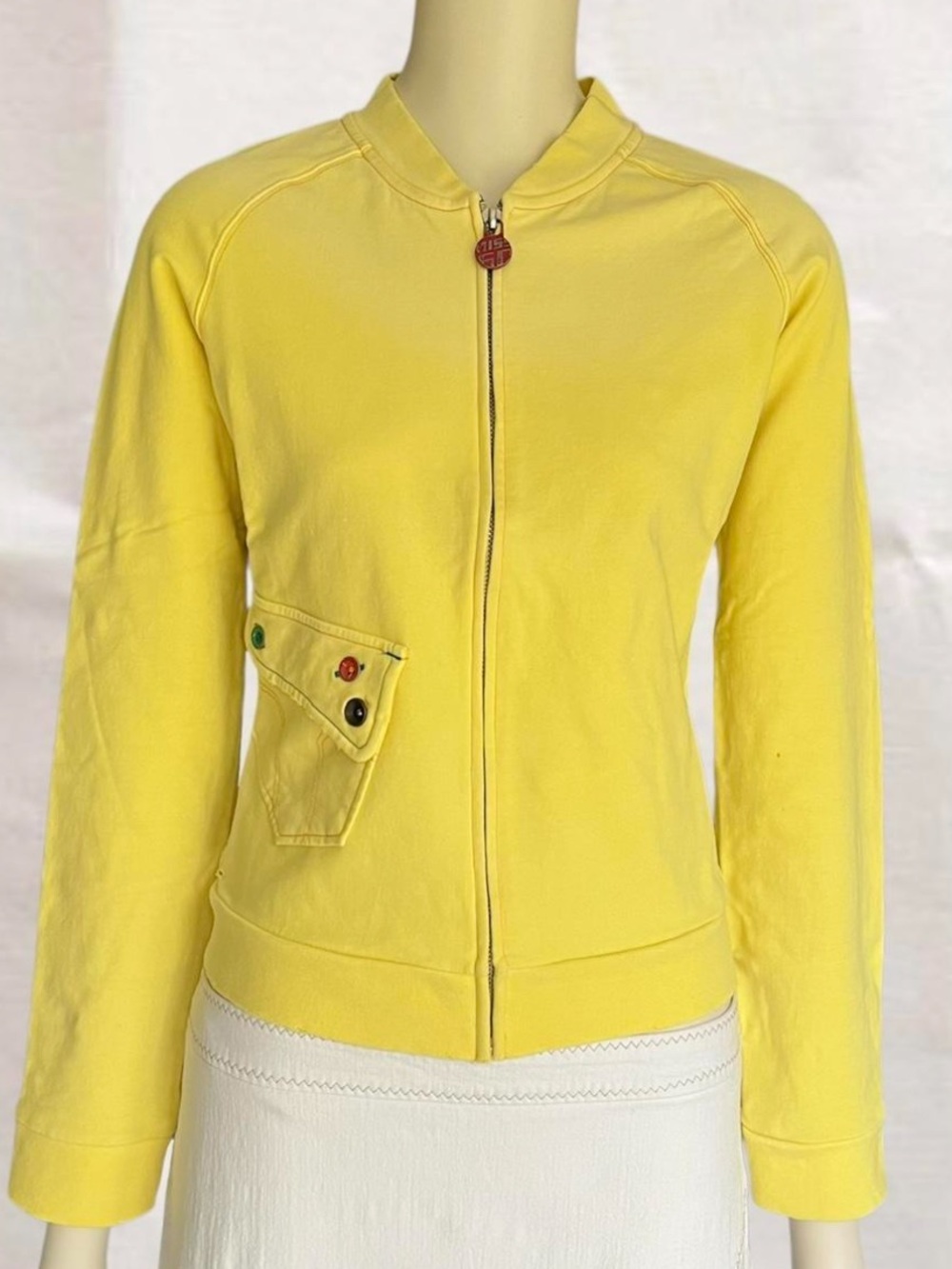 Miss Sixty 90s Yellow Zip Up Jacket